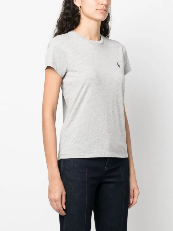 Tシャツ・カットソー POLO RALPH LAUREN Woman T-Shirt Grey 211967106 003 Polo Ralph Lauren Polo Pony Cotton T-shirt | Grey | FARFETCH JO