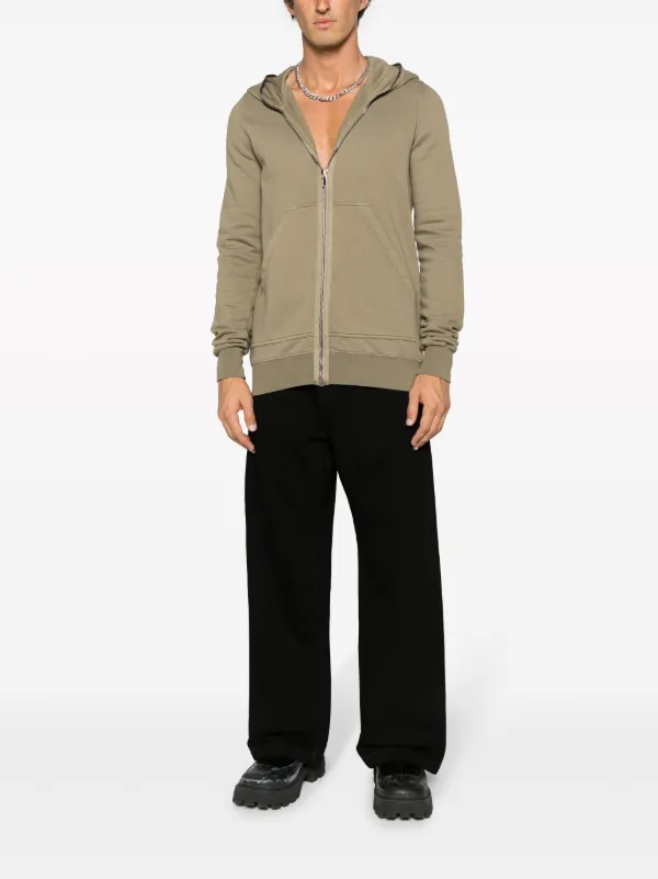 【Rick Owens DRKSHDW】グリーン プルオーバーフーディ Rick Owens DRKSHDW zip-up Cotton Hoodie | Green | FARFETCH