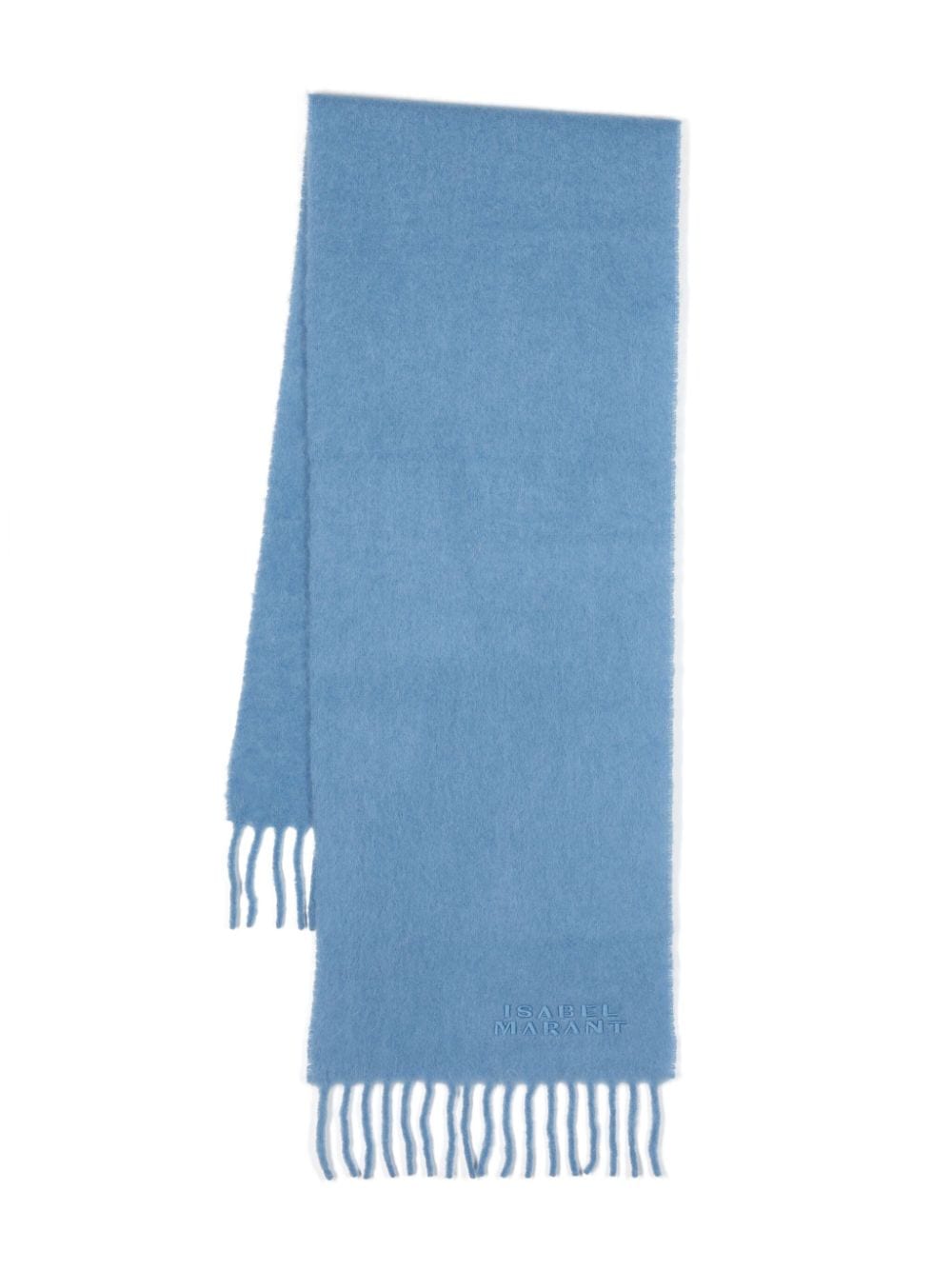 ISABEL MARANT FIRNY EMBROIDERED-LOGO SCARF