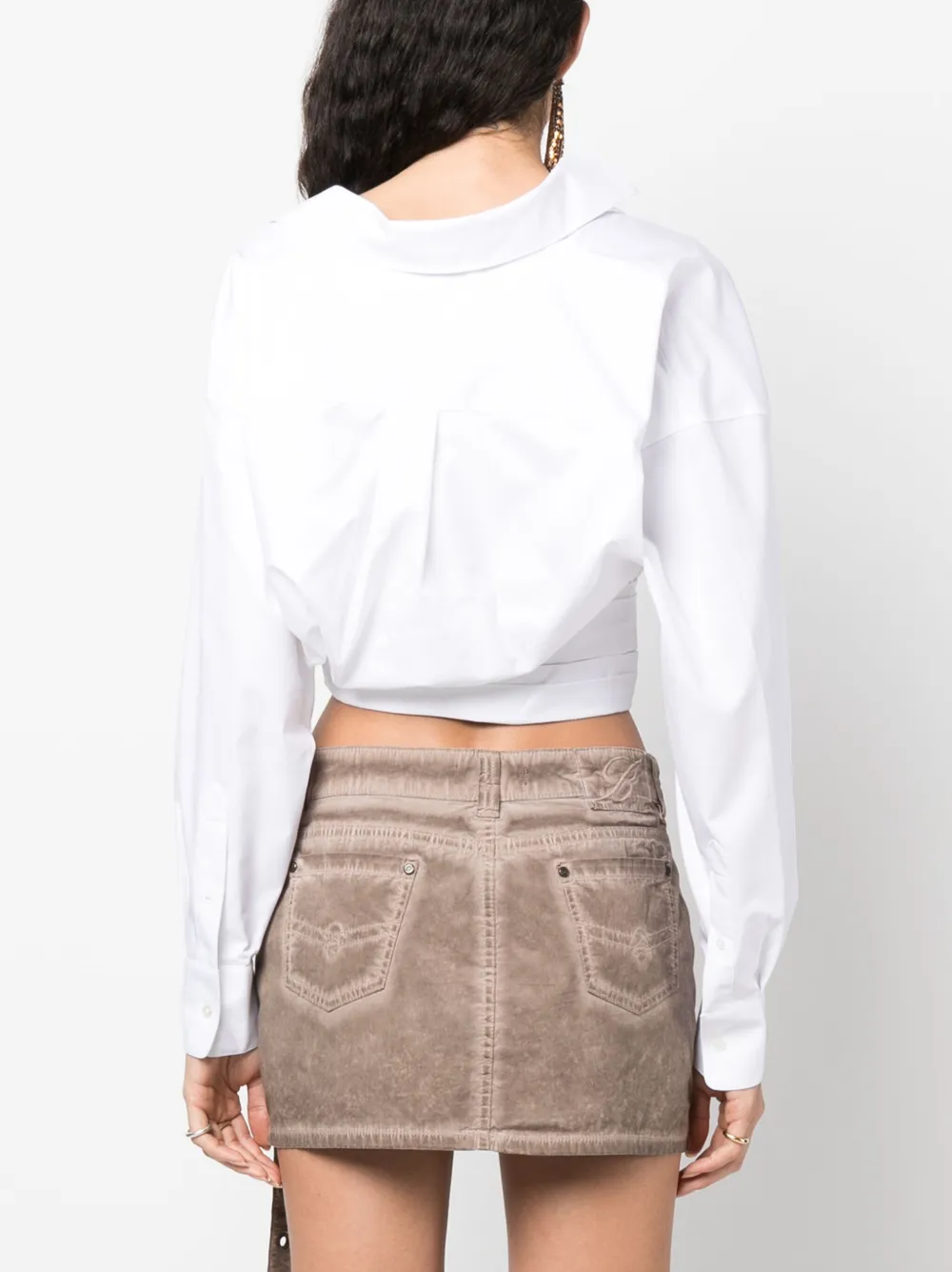 Shop Alexander Wang Wrap Cotton Shirt In White