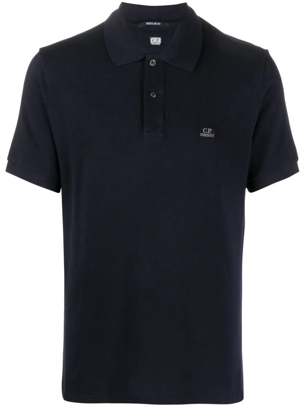 Image 1 of C.P. Company logo-patch cotton polo shirt