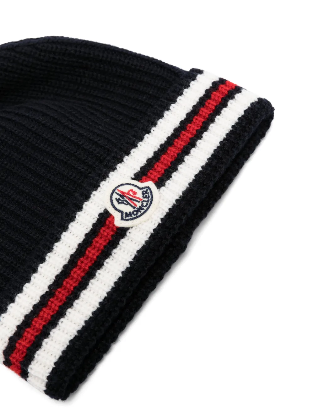 Moncler Enfant Ribgebreide muts - Blauw