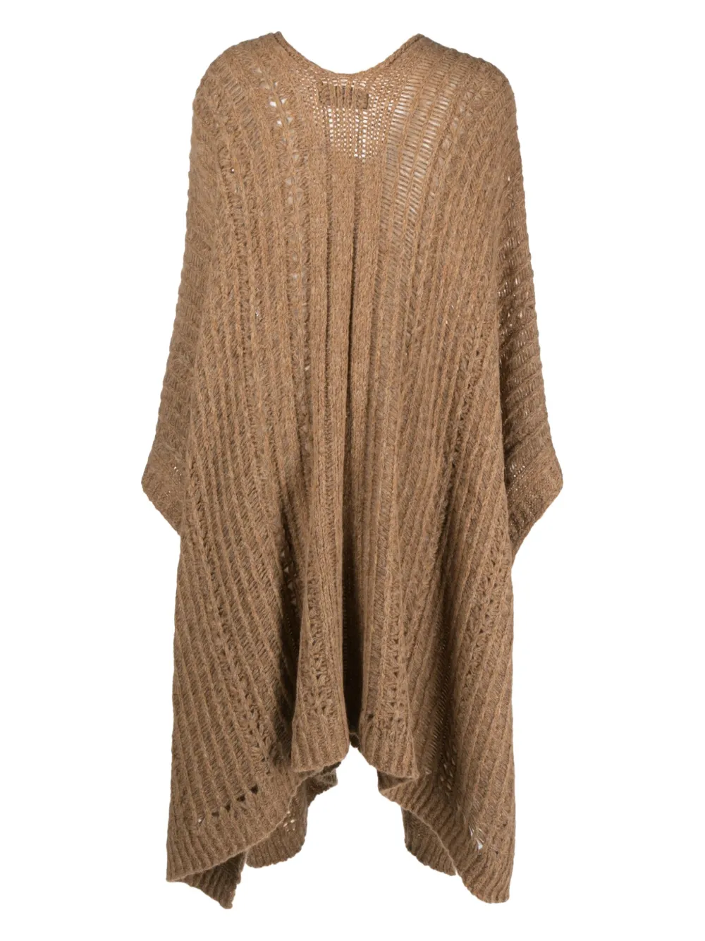 Barbara Bologna open-knit V-neck top - Beige