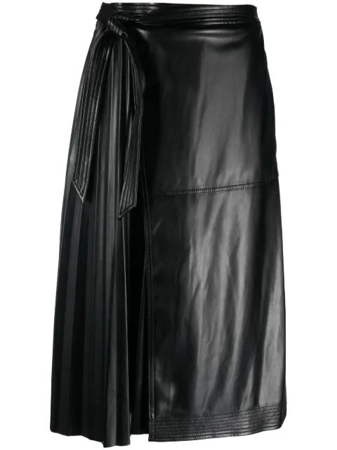 Simkhai pleat-detail high-waist skirt 