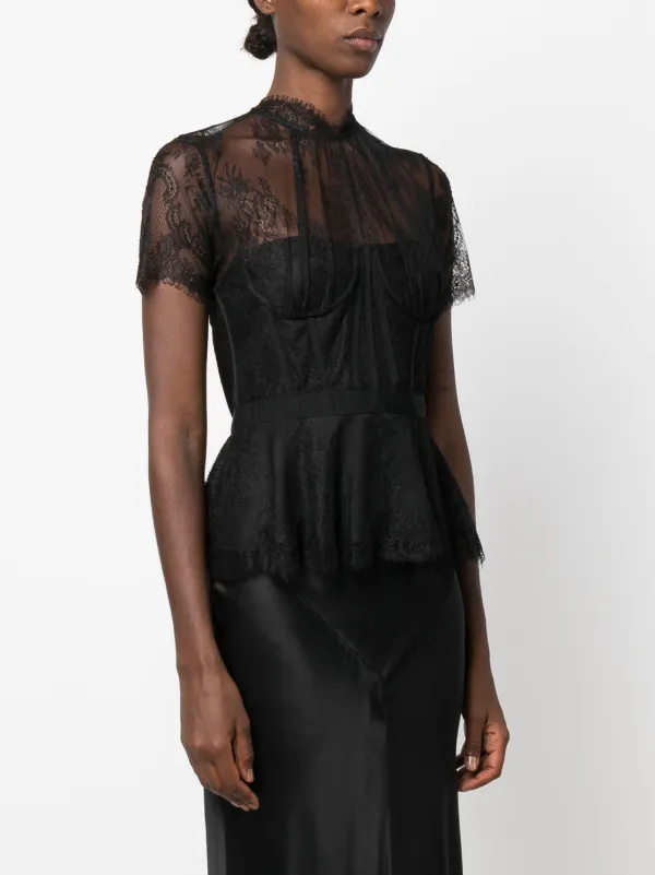 Simkhai lace-embellished Corset Top | Black | FARFETCH