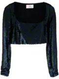 Chiara Ferragni sequin-embellished cropped top - Blue