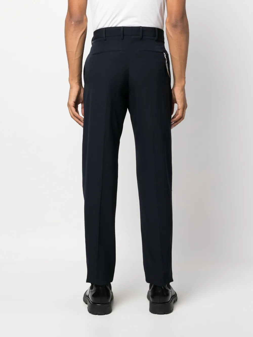 Virgin Wool Slim-Cut Trousers