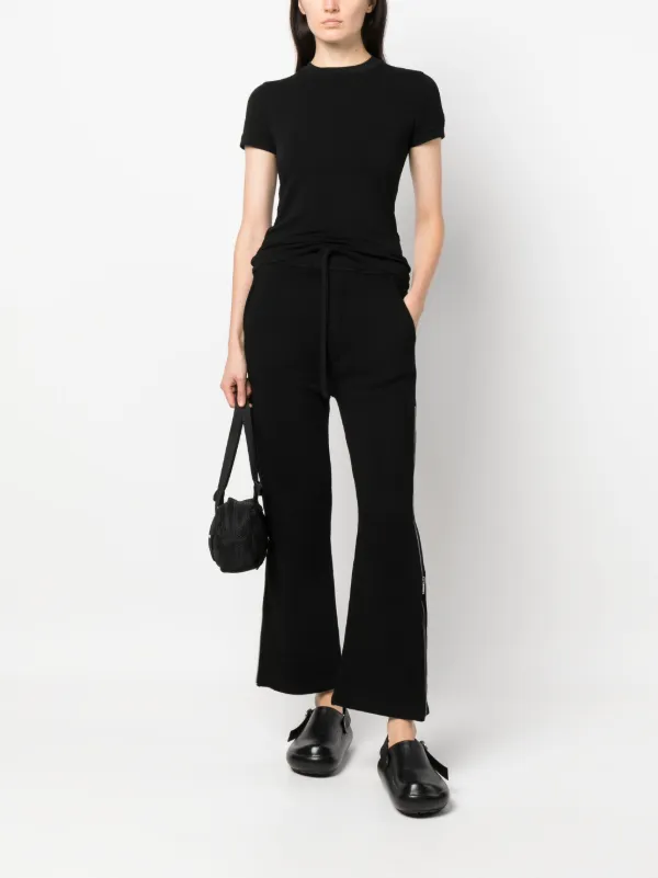 Side zip cropped on sale trousers