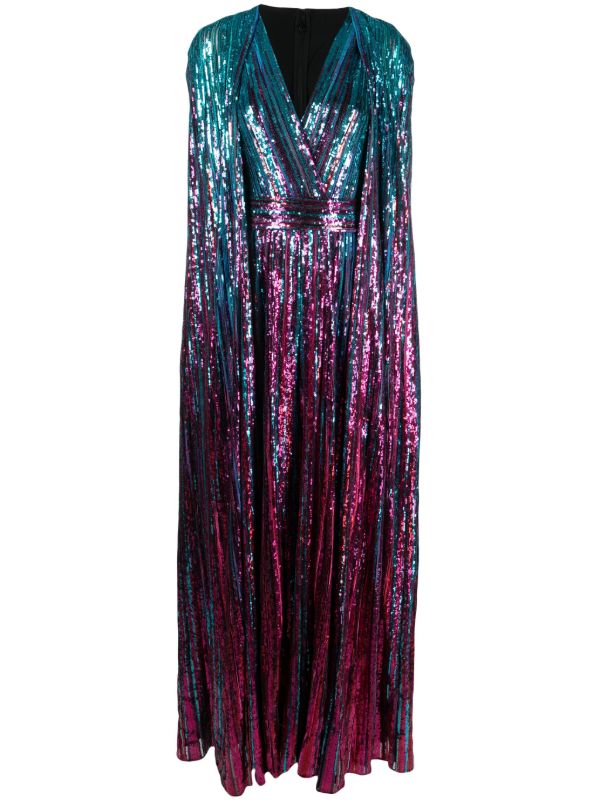 Sequin store cape jumpsuit