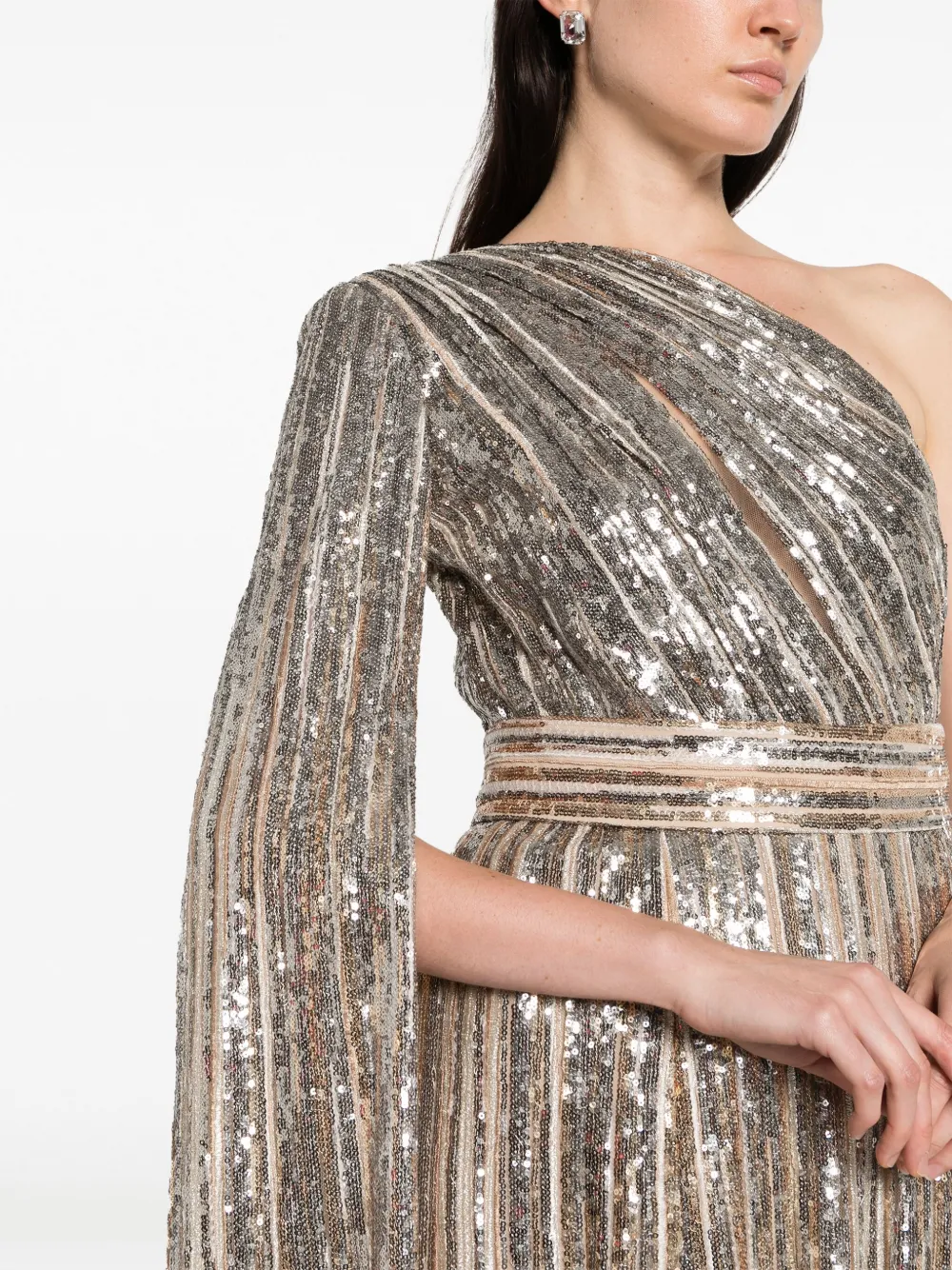 Elie Saab cape-design sequin-embellished maxi dress | Smart Closet