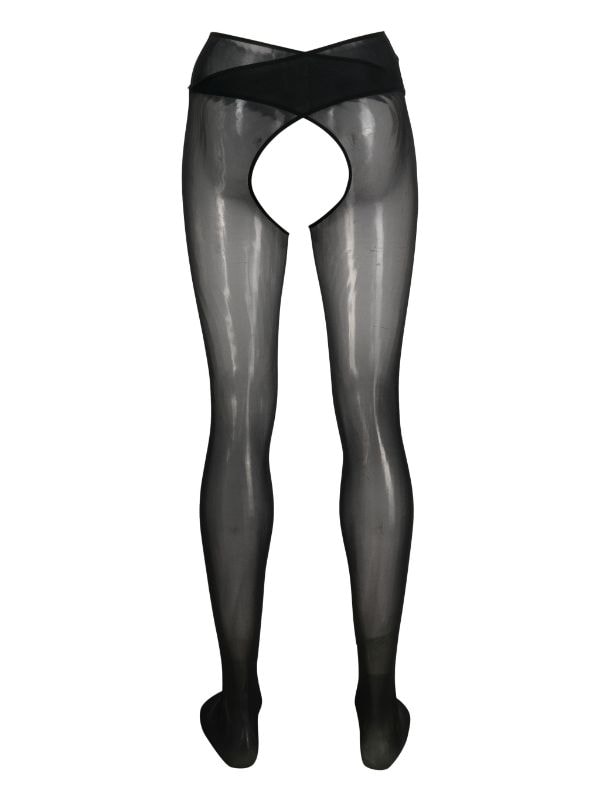 Wolford Stay-Hip Individual 12 Black Tights at The Hosiery Box Tights