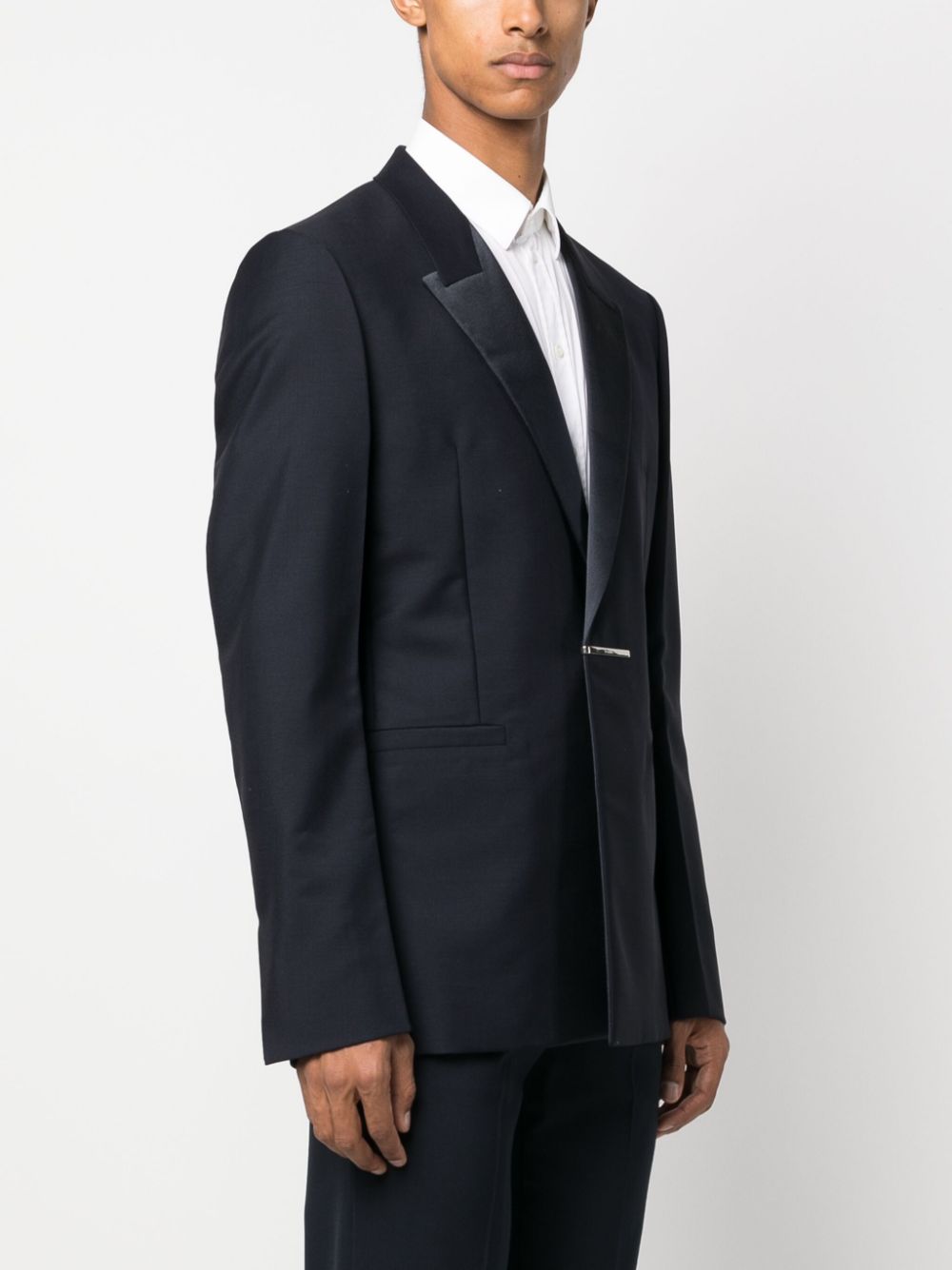 Shop Givenchy Single-breasted Tailored Suit Jacket In Blue