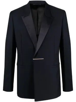 Saint Laurent ストライプ テーラードジャケット | ブラック | FARFETCH JP