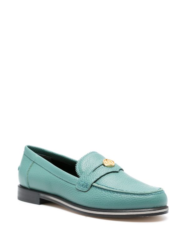 Womens 2025 green loafers