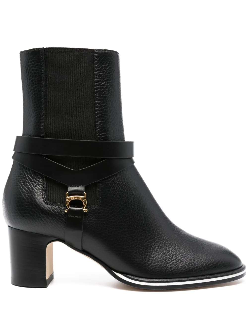 Pollini Saddle 60mm leather boots Black
