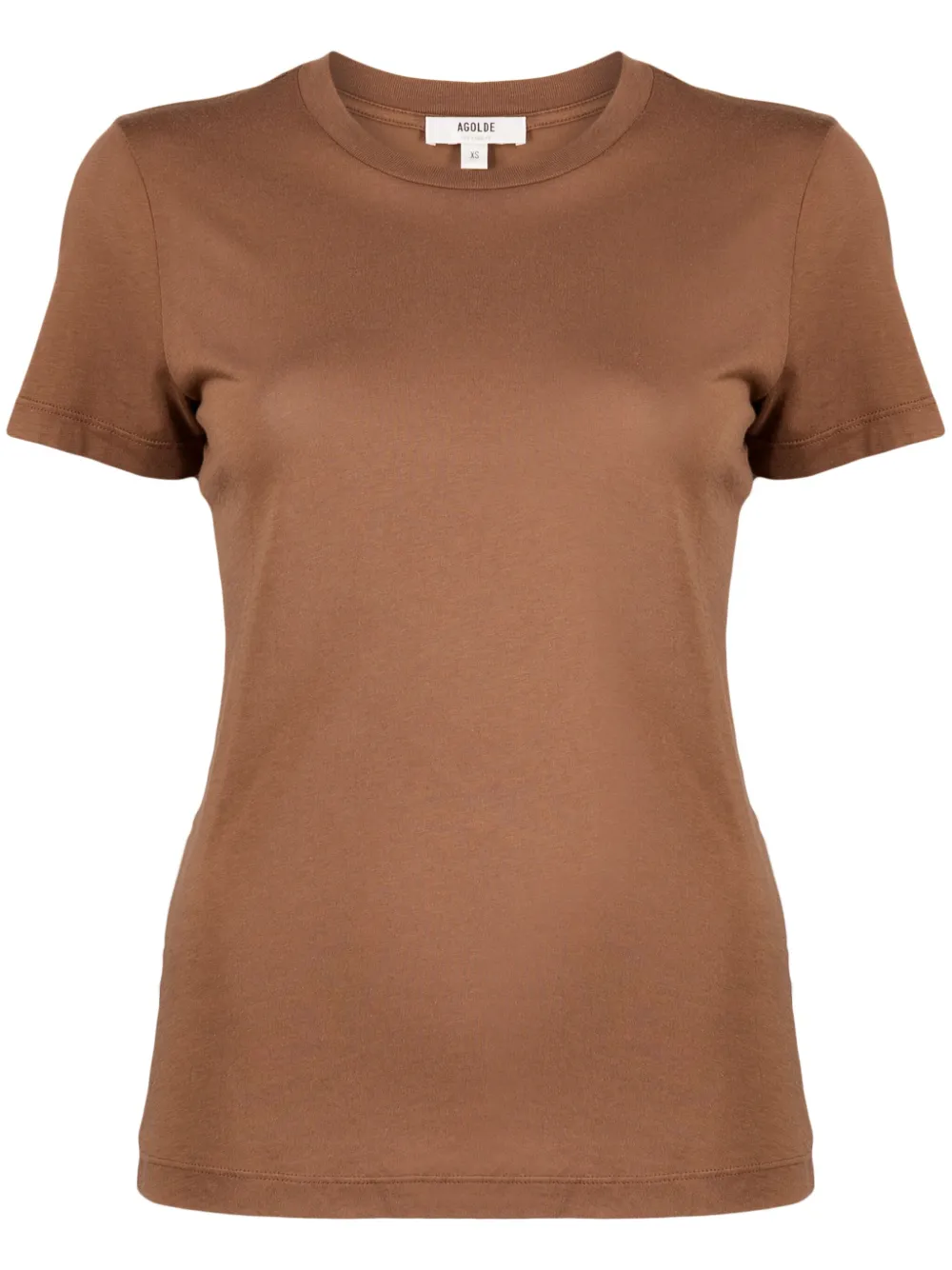 Shop Agolde Annise Micromodal-blend T-shirt In Brown