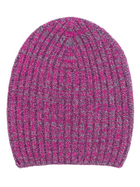 Barrie mélange-effect ribbed-knit cashmere beanie