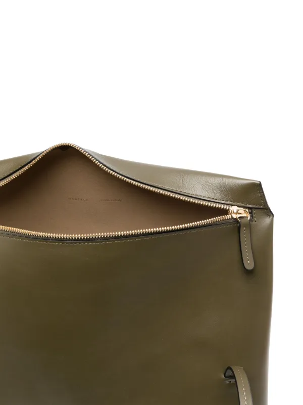 ワンドラー ジョアンナ レザー ハンドバッグ ダークグリーン