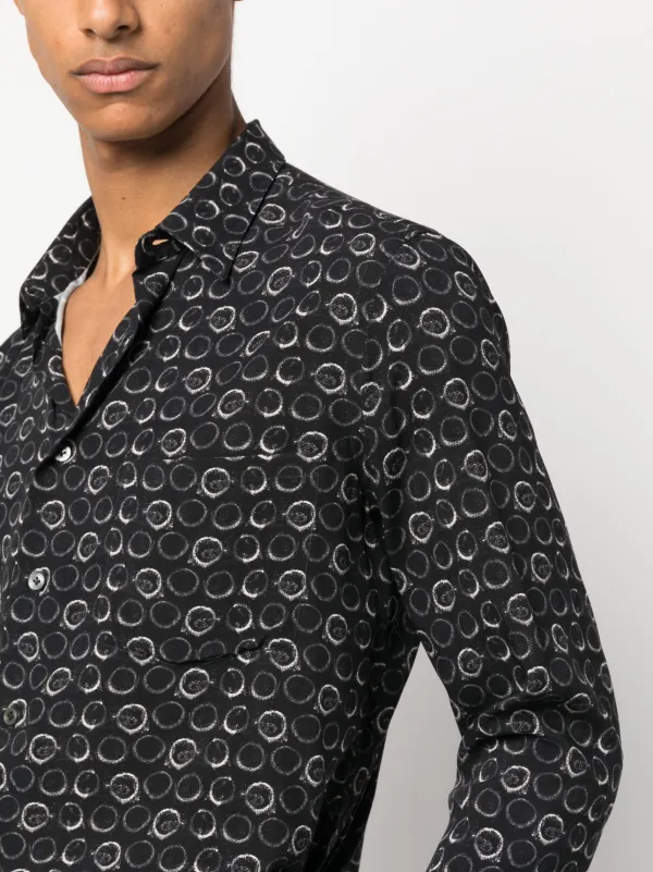 Lardini geometric-pattern long-sleeve Shirt - Farfetch