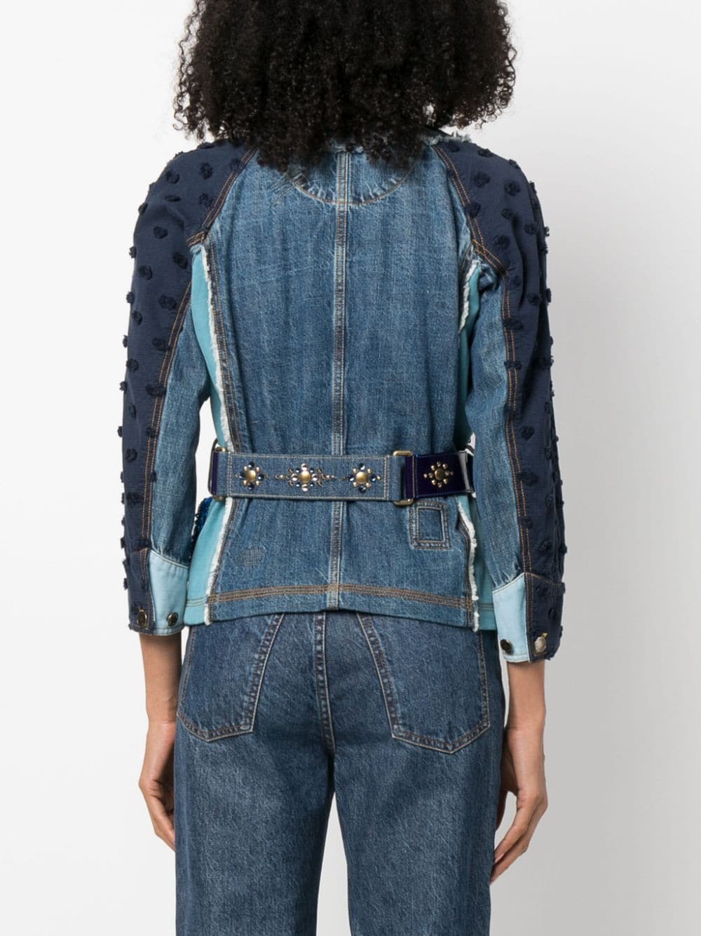 Louis Vuitton pre-owned Patchwork Denim Jacquard Buttoned Jacket