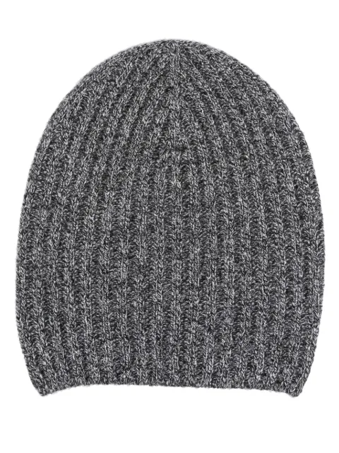 Barrie mélange-effect ribbed-knit cashmere beanie