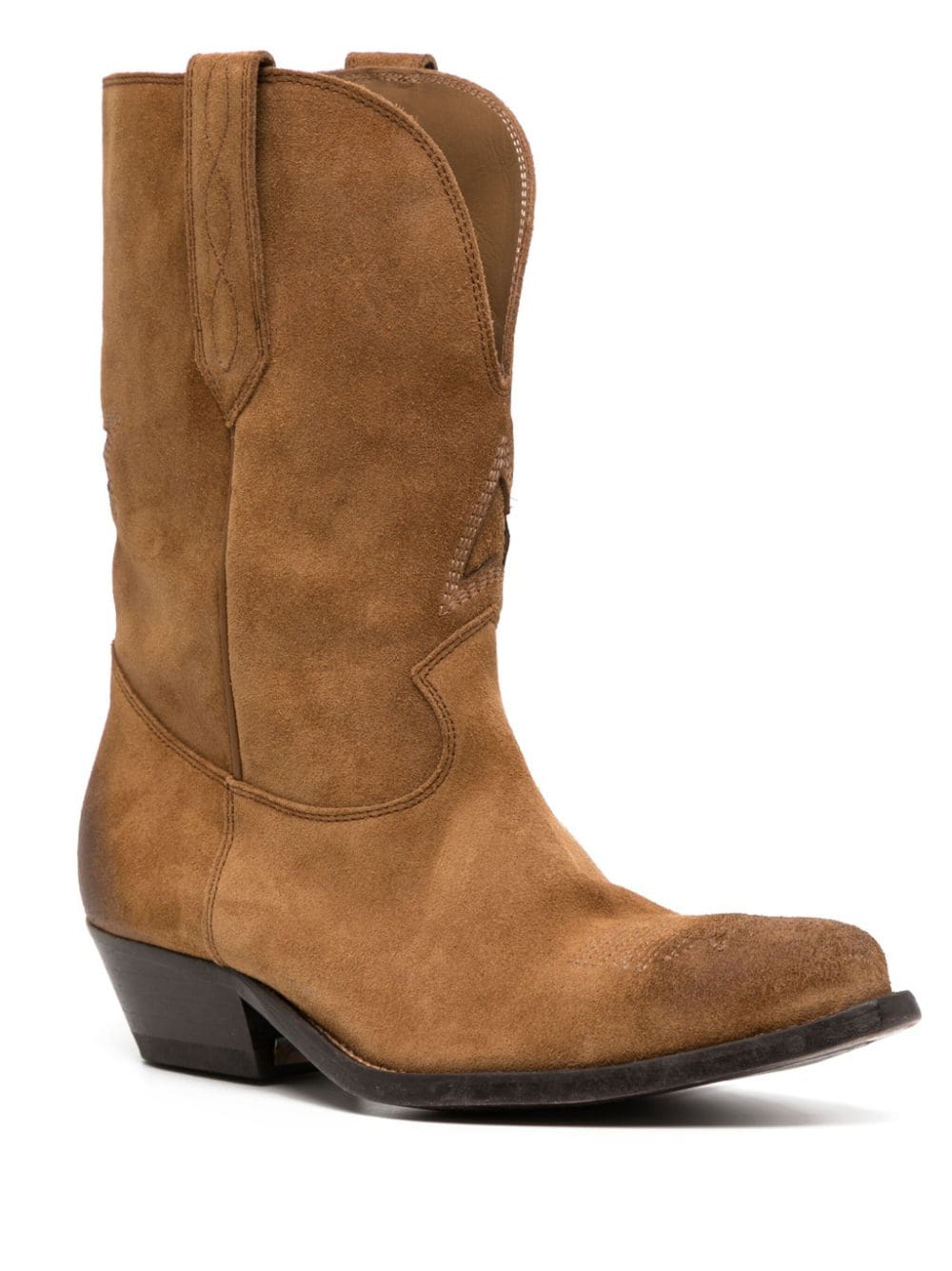 Shop Golden Goose Suede Ankle Boots In Brown