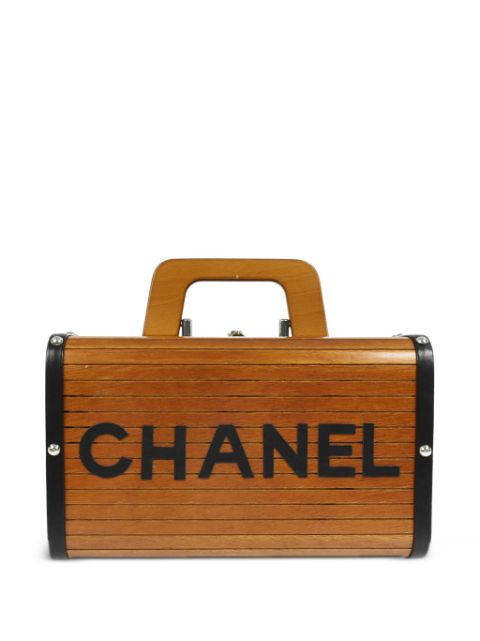 HOT SALE CHANEL 1995 CC wooden vanity handbag Women