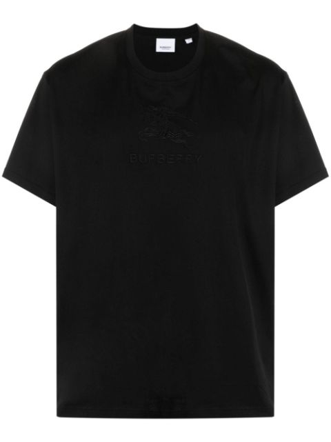 Burberry logo-embroidered cotton T-shirt Men