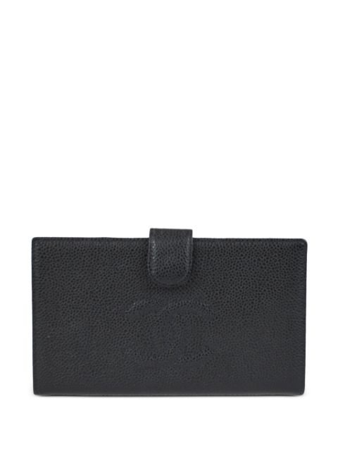 HOT SALE CHANEL 2000 CC logo-embossed leather wallet Women