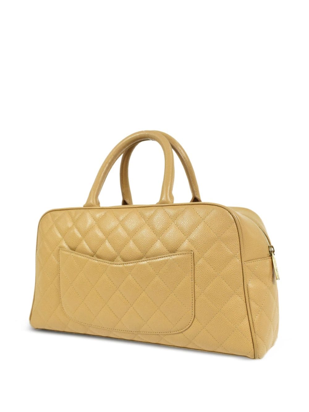 CHANEL Pre-Owned 2003 CC gewatteerde bowlingtas - Beige