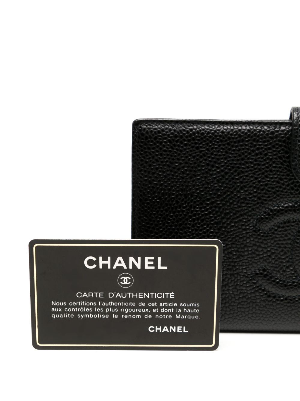 Chanel Pre-owned 2002 CC Stitch Long Bifold Wallet - Black