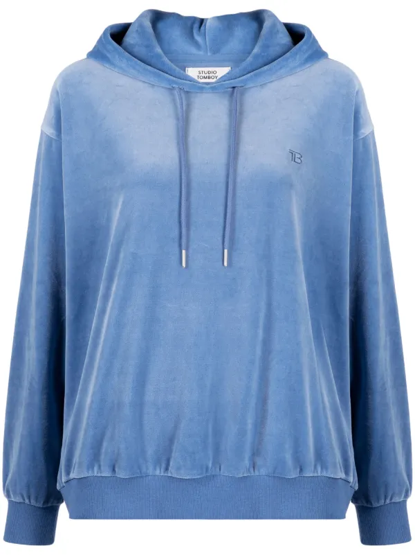 Little remix velour hoodie shop