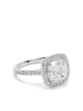 APM Monaco Pavé embellished square ring - Silver