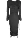 CANNARI CONCEPT W. Ruffles long-sleeve midi dress - Grey