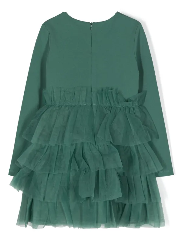 Liu Jo Kids Ruffled tulle skirt Minidress Green FARFETCH PT