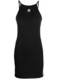 adidas logo-embroidered sleeveless dress - Black