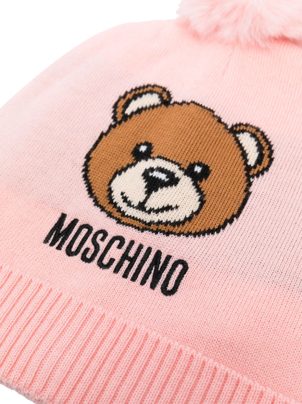 Moschino Kids Muts met teddybeerprint - Roze