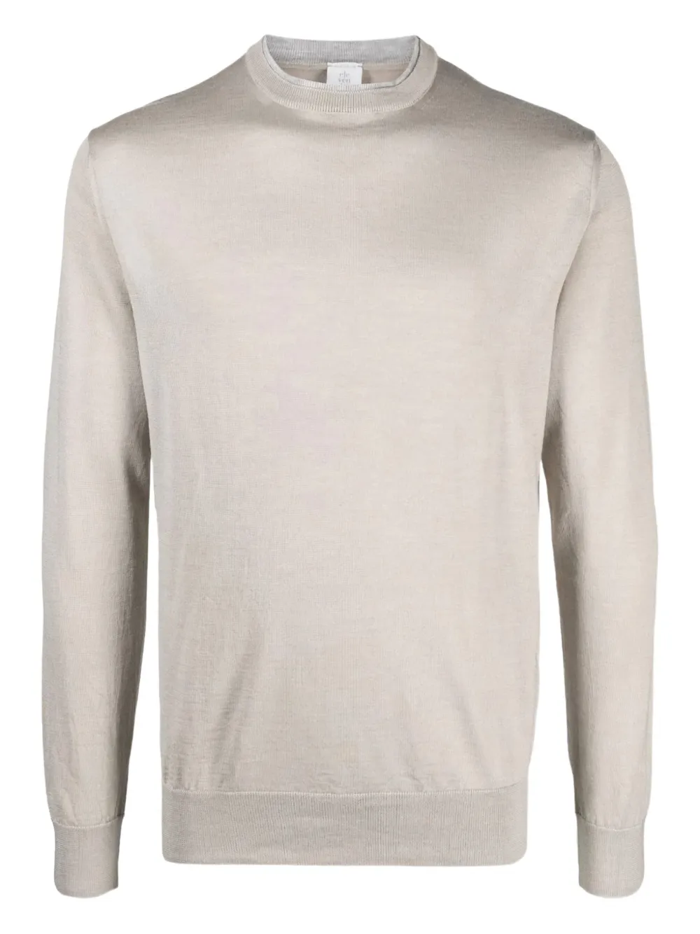 Eleventy Maglia Girocollo Doppio Collo In Gray