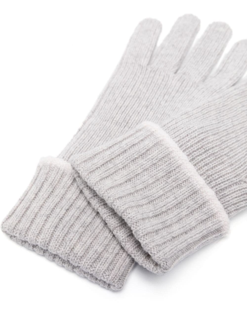 Shop Eleventy Contrasting-trim Cashmere Gloves In Grey