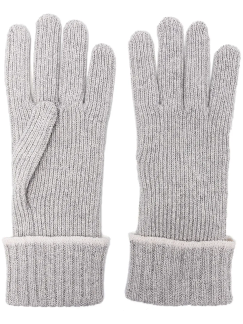 contrasting-trim cashmere gloves