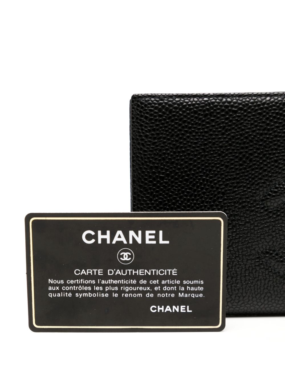 CHANEL 2003 CC stitch long bifold wallet Women