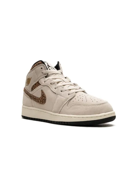 Jordan Kids Air Jordan 1 Mid SE "Brown Elephant" sneakers