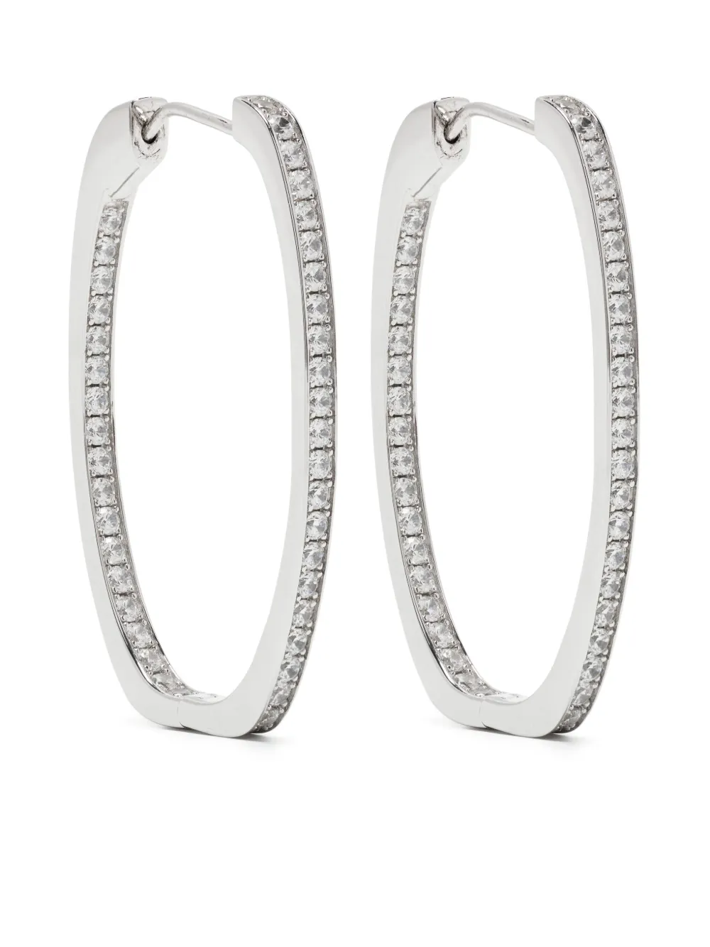 Monkimau Orecchini A Bottone Favo D'Ape In Argento 925 Con Cristalli - 6 Mm, Ipoallergenici