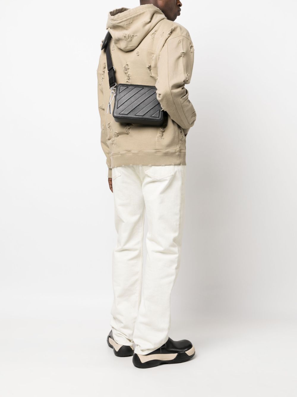 Off-White Diag Leather Shoulder Bag - Farfetch