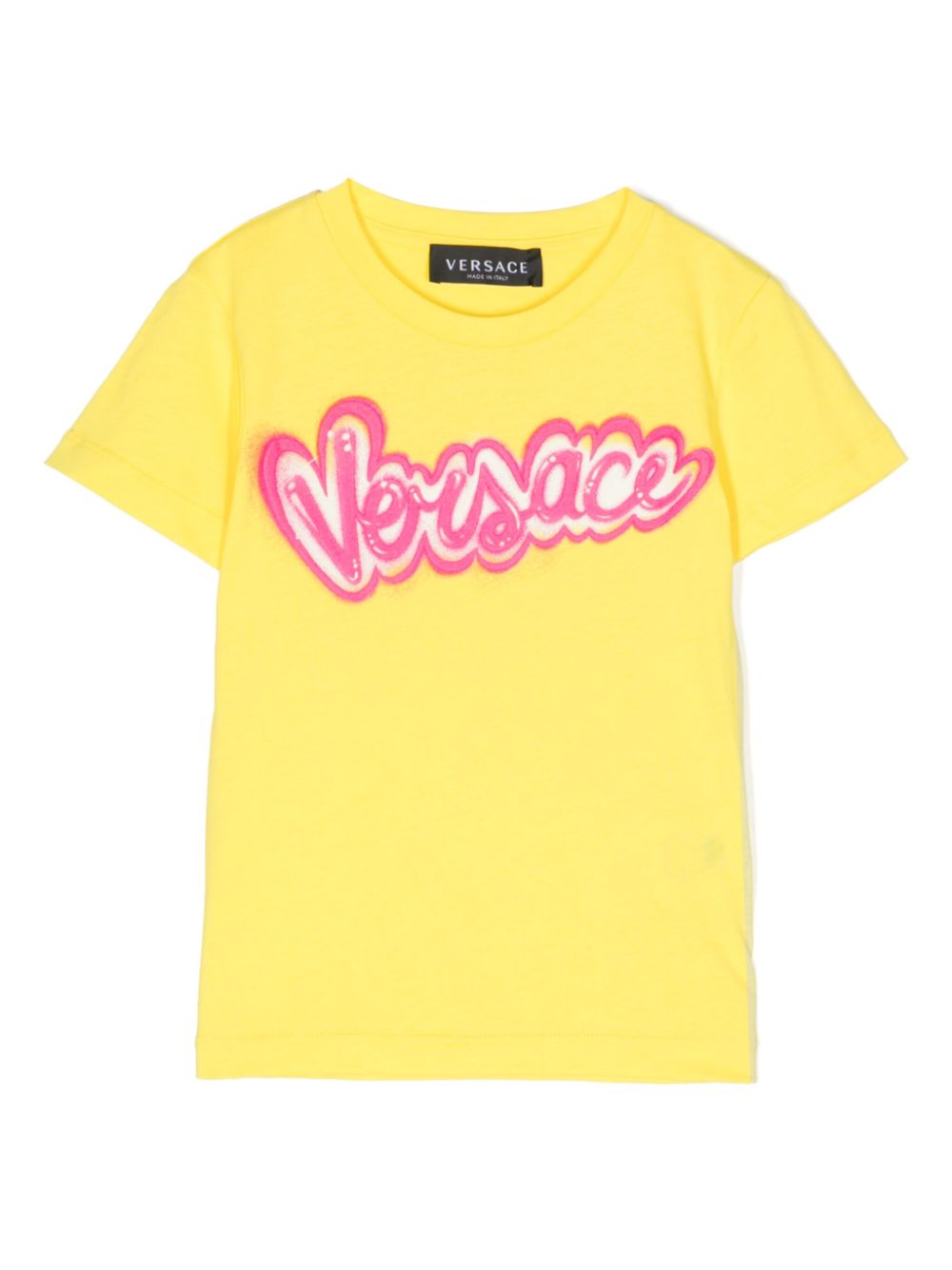 Versace Kids logo-print cotton T-shirt - Yellow