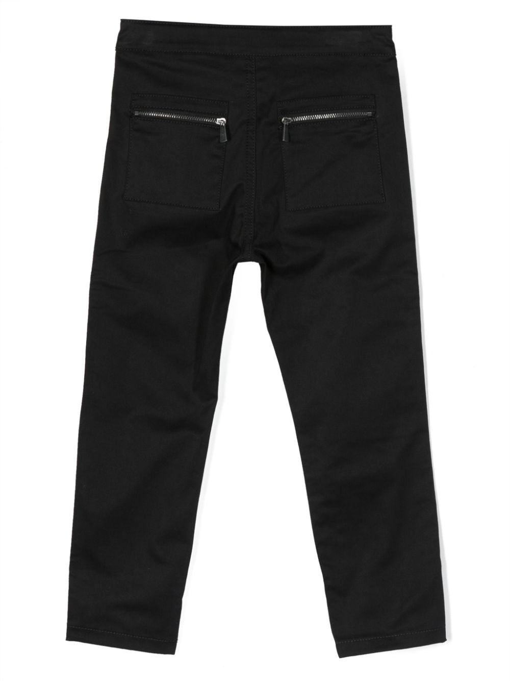 Moschino Kids logo stretch-cotton trousers - Zwart