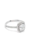 APM Monaco small square pavé ring - Silver
