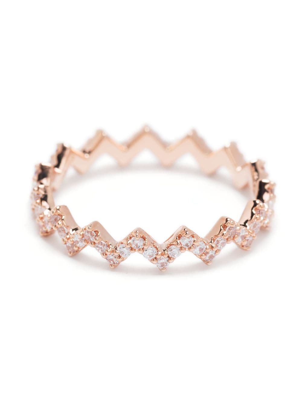 Shop Apm Monaco Up And Down Embellished Ring In Pink