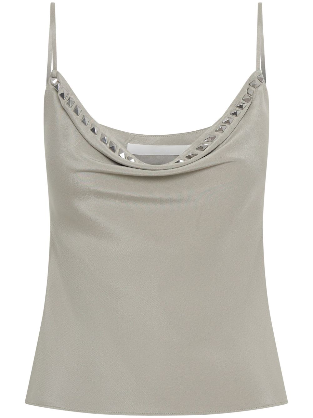 studded cowl-neck tank top