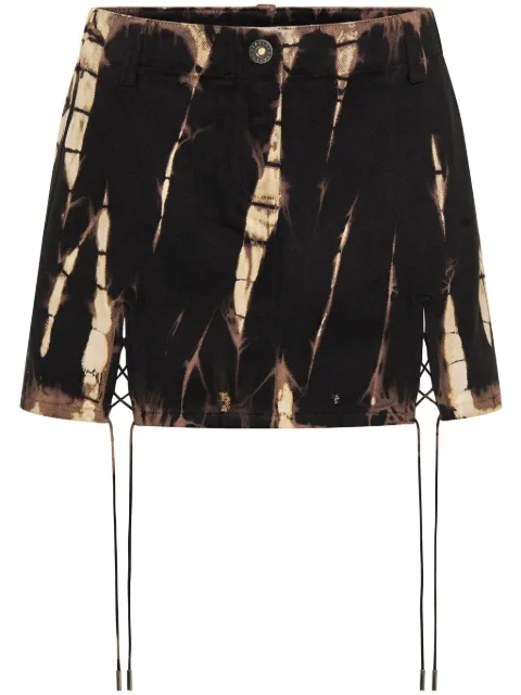 Dion Lee lace up-detail denim miniskirt
